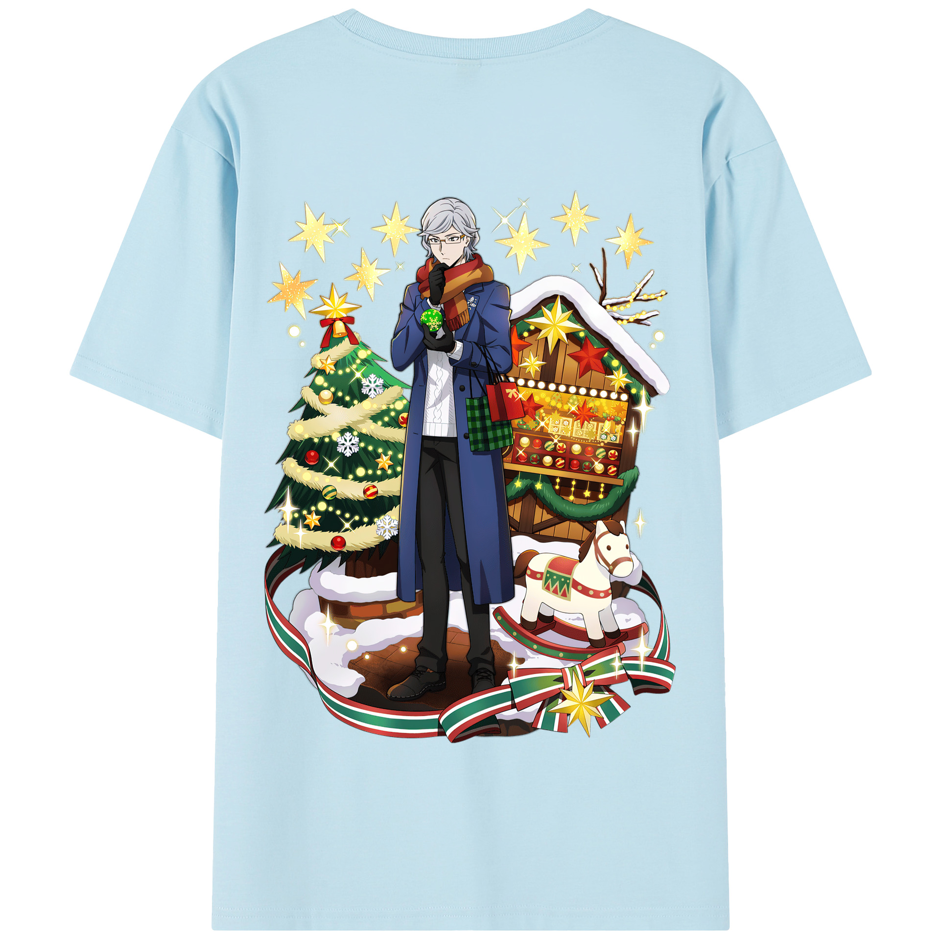 （画像用） 文豪ストレイドッグス Bungo Stray Dogs 綿100％半袖Tシャツ（背面プリント）